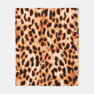 Leopard print texture fleece blanket