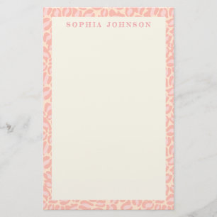 Leopard print texture   Personalized Stationer Stationery