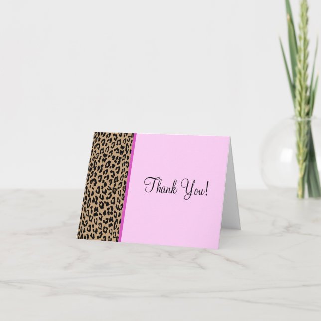 Leopard Print Thank You Card (Front)