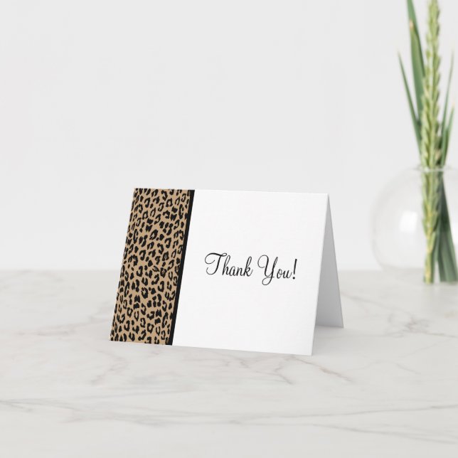 Leopard Print Thank You Card (Front)