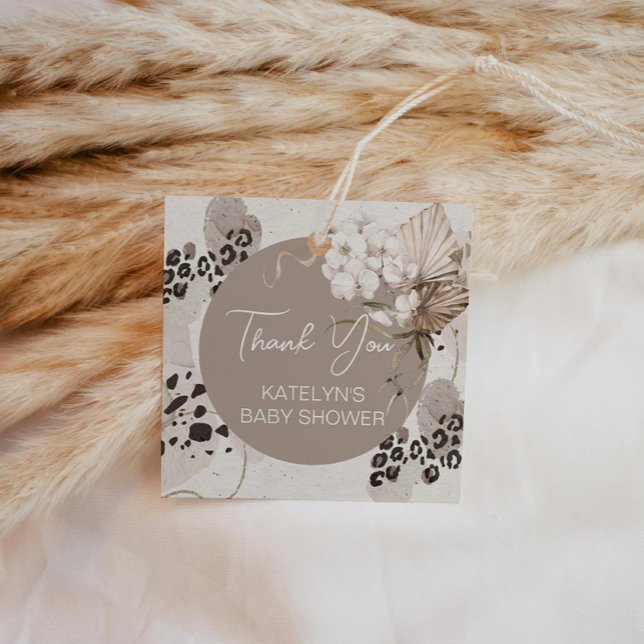 Leopard Print Thank You Favour Tags (Creator Uploaded)