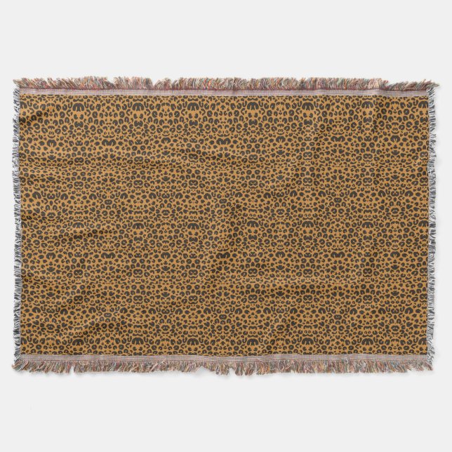 Leopard Print Throw Blanket (Front)