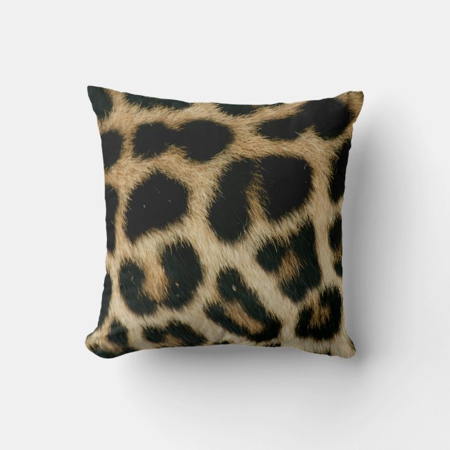 Leopard Print Throw Pillow (Front)