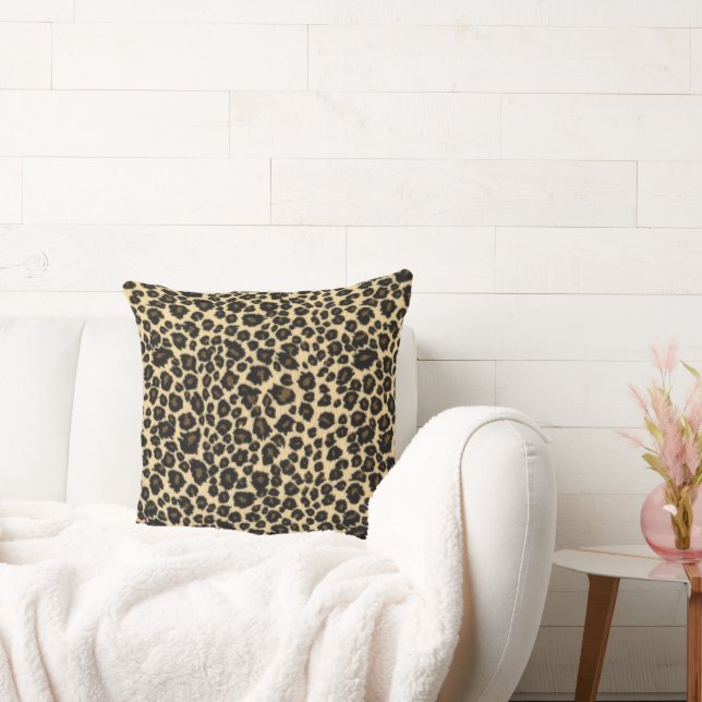 Leopard Print Throw Pillow (Couch)