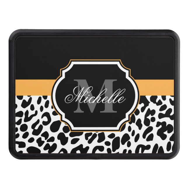 Leopard Print Trailer Hitch Cover (Front)