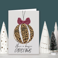 Leopard Print Tree Ornament Boujee Christmas