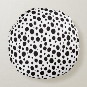 Leopard Print Vintage Seamless Design Round Pillow