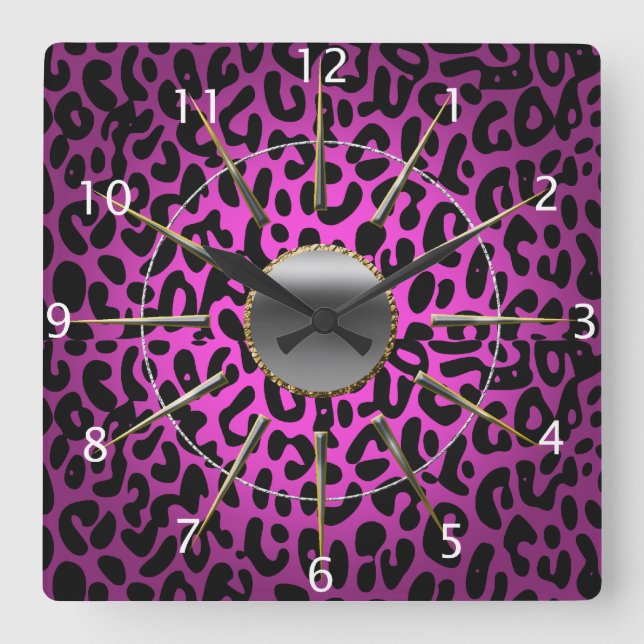 Leopard Print Wall Clock (Front)