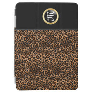 Leopard Print with Black and Gold Accents iPad Air Cover