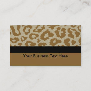 leopard print with black stripe business card