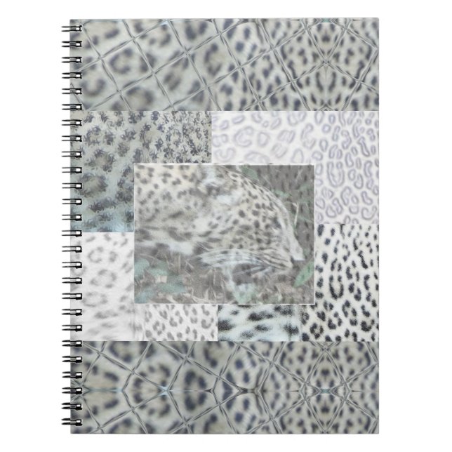 Leopard Print with Leopard Head Notebook (Front)