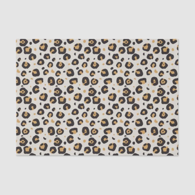 Leopard Print with Light stain background Tissue Paper (Front)