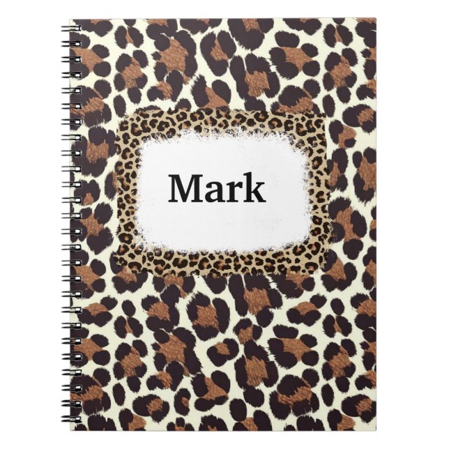  Leopard Print with Name Notebook (Front)