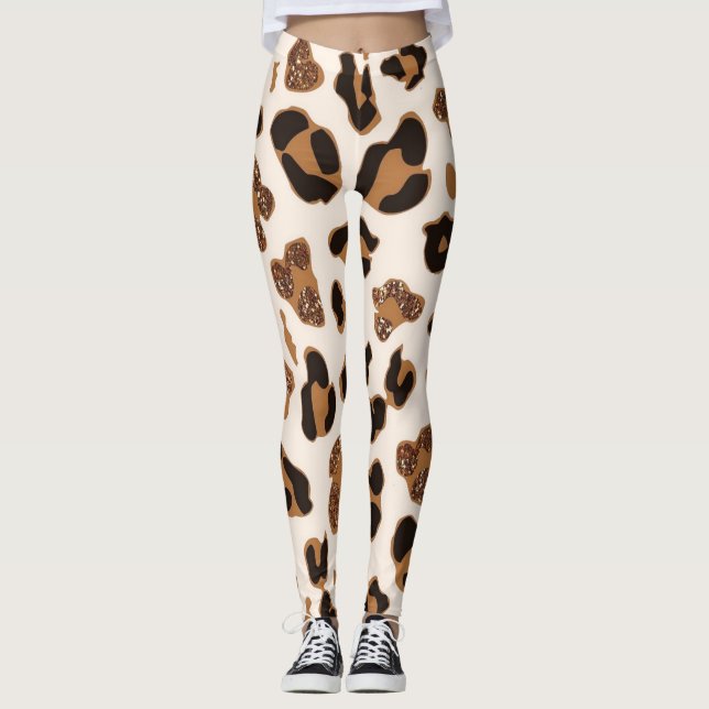 Leopard print yoga pants (Front)