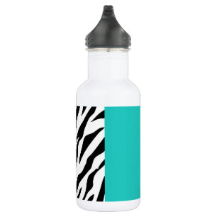 Leopard Print, Zebra Print, Animal Print, Blue 532 Ml Water Bottle