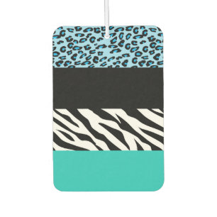 Leopard Print, Zebra Print, Animal Print, Blue Air Freshener