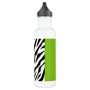 Leopard Print, Zebra Print, Animal Print, Green 710 Ml Water Bottle