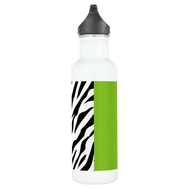 Leopard Print, Zebra Print, Animal Print, Green 710 Ml Water Bottle (Right)