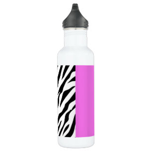 Leopard Print, Zebra Print, Animal Print, Pink 710 Ml Water Bottle