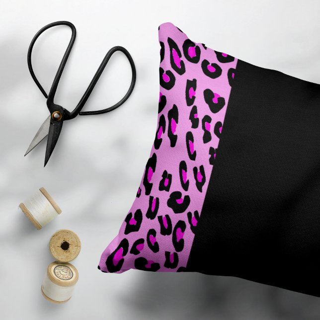 Leopard Print, Zebra Print, Animal Print, Pink Accent Pillow (Creator Uploaded)