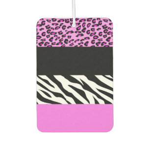 Leopard Print, Zebra Print, Animal Print, Pink Air Freshener