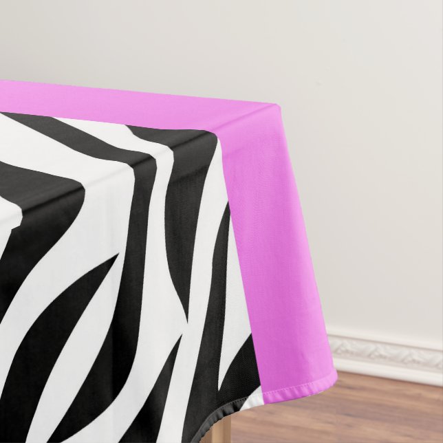 Leopard Print, Zebra Print, Animal Print, Pink Tablecloth (In Situ)