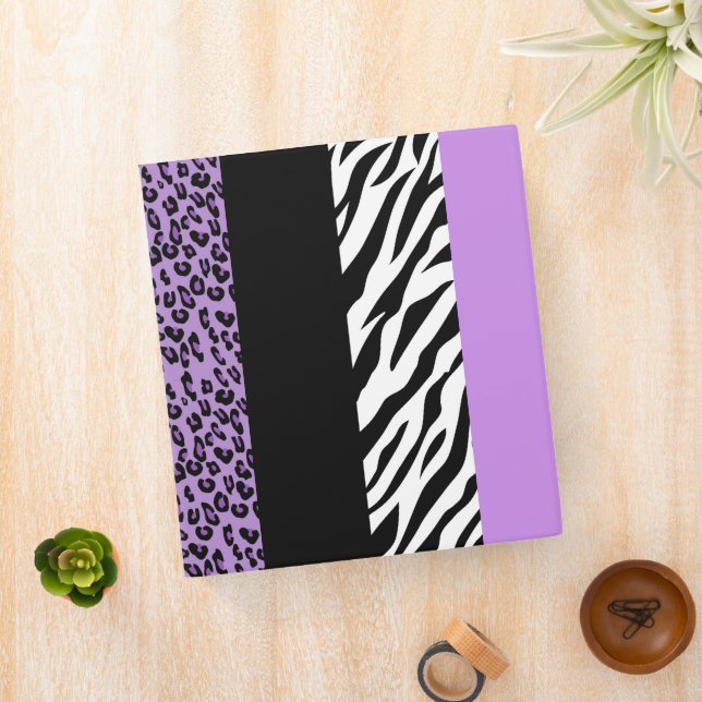 Leopard Print, Zebra Print, Animal Print, Purple Binder (In Situ)