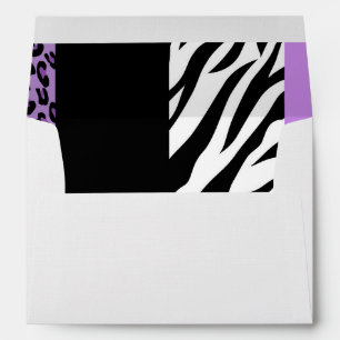 Leopard Print, Zebra Print, Animal Print, Purple Envelope