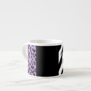 Leopard Print, Zebra Print, Animal Print, Purple Espresso Cup