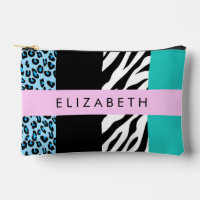 Leopard Print, Zebra Print, Blue, Your Name