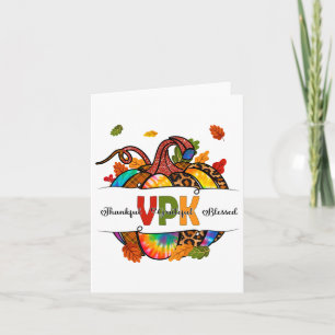 Leopard Pumpkin Autumn Fall Thanksgiving Vpk Teach Card