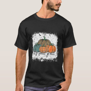 Leopard Pumpkin Autumn Its Fall Yall Thanksgiving  T-Shirt
