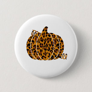 Leopard Pumpkin / Fall Season 2 Inch Round Button
