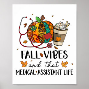 Leopard Pumpkin Fall Vibes And That Medical Istant Poster