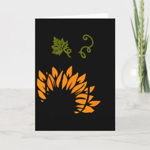 Leopard Pumpkin Sunflower Fall Autumn Halloween Th Card
