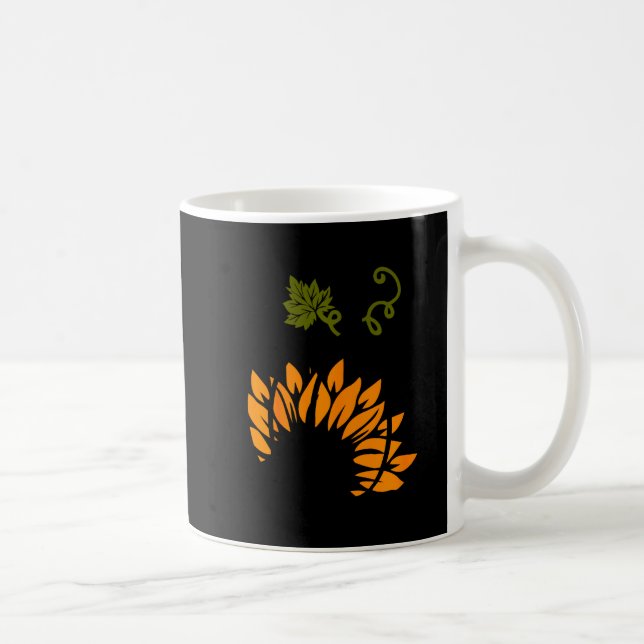 Leopard Pumpkin Sunflower Fall Autumn Halloween Th Coffee Mug (Right)