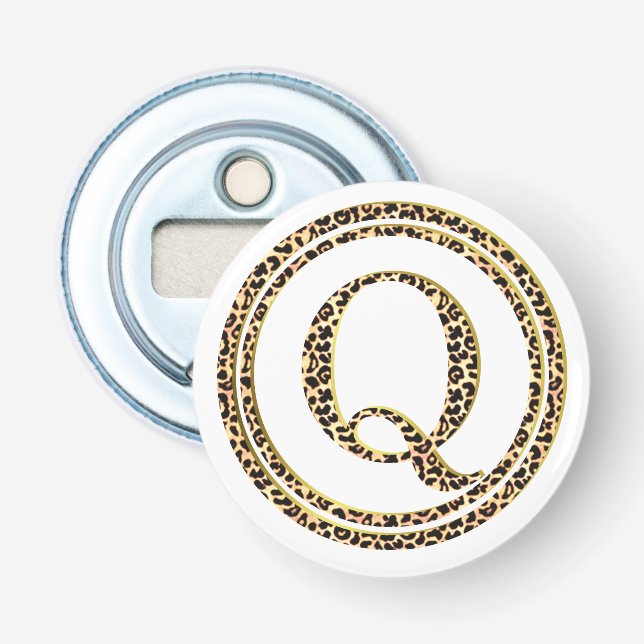 Leopard Q Bottle Opener (Front)