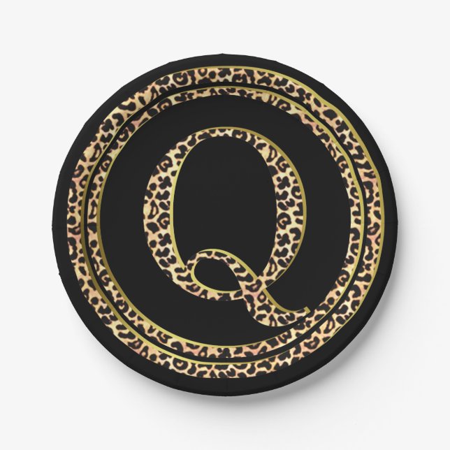 Leopard Q Paper Plate (Front)