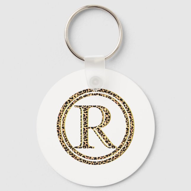 Leopard R Keychain (Front)