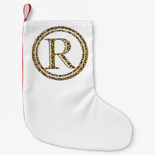 Leopard R Small Christmas Stocking