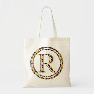 Leopard R Tote Bag