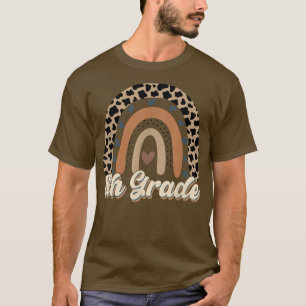 Leopard Rainbow 8th Grade, Back to School T-Shirt