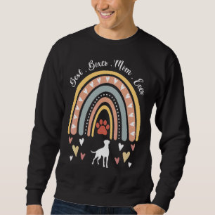 Leopard Rainbow Best Boxer Mom Ever Dog Mother's Sweatshirt