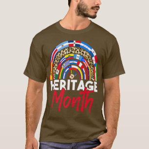 Leopard Rainbow Hispanic Heritage Month Tshirt Lat