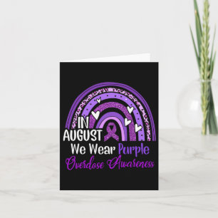 Leopard Rainbow In August We Wear Purple Overdose  Card