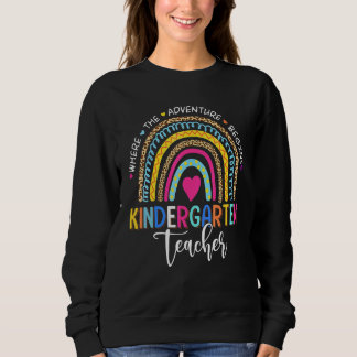 Leopard Rainbow Kindergarten Where The Adventure B Sweatshirt