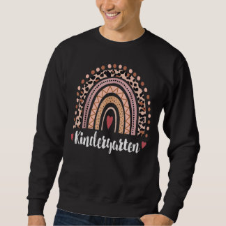 Leopard Rainbow Last Day Of School 2022 Kindergart Sweatshirt