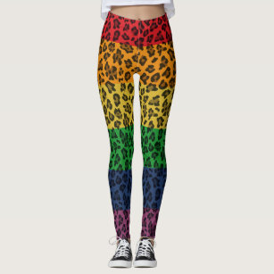 Women's Rainbow Animal Print Leggings & Tights