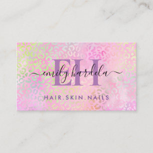 Leopard Rainbow Professional Salon  Business Card