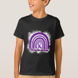 Leopard Rainbow Warrior Fibromyalgia Awareness  T-Shirt